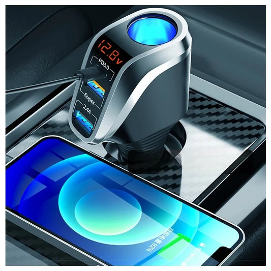 Smart Digital Car Charger with Voltage Display