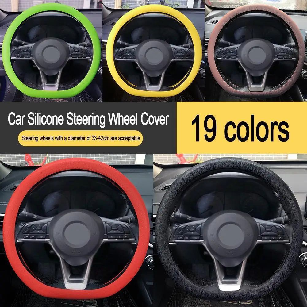 Car Silicone Steering Wheel Cover 