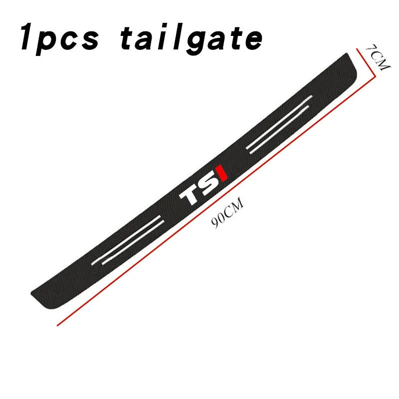 TSI Carbon Door Sill Plate Protector Sticker 