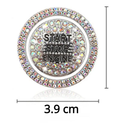 Car Start Button Diamond Sticker 
