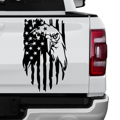 USA Flag Eagle Sticker for Car 