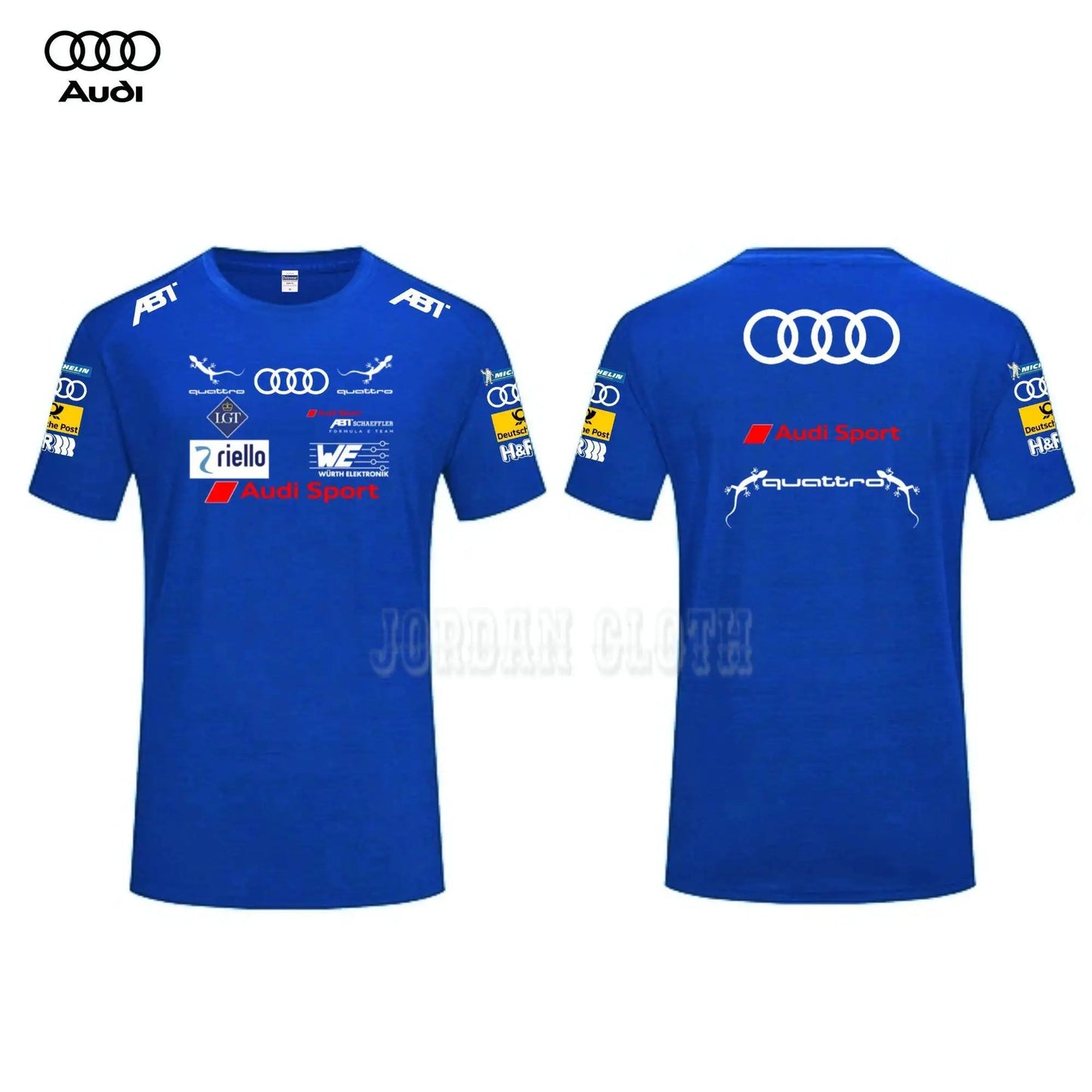 قميص فريق السباق الرياضي بأكمام قصيرة