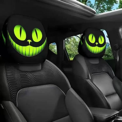 2PC Halloween Face Printed Car Pillow 