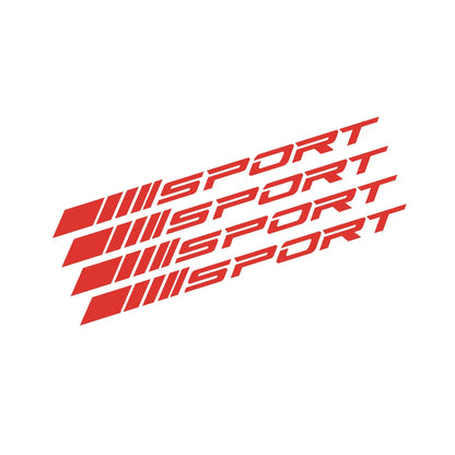 4PC Stickers Wheels Sport 