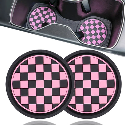 Checkered Cup Holder Coasters