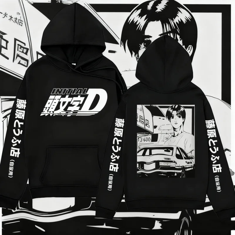 Winter Anime Initial Hoodie