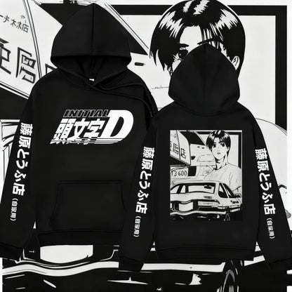 Winter Anime Initial Hoodie