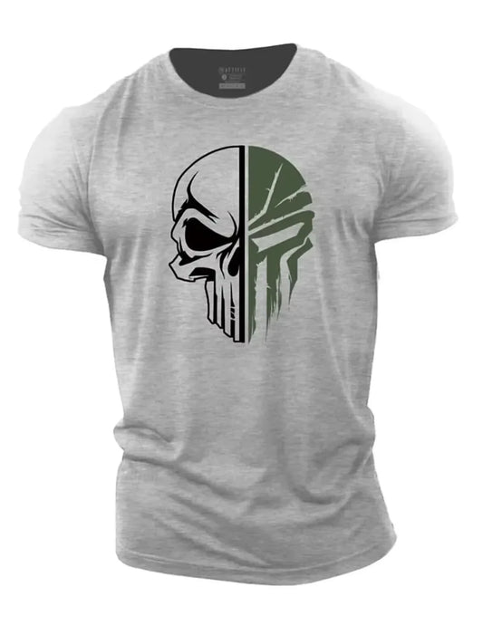 Men's Skull T-Shirt Breathable 