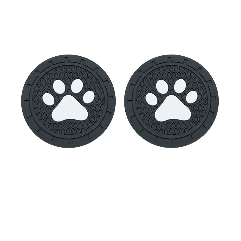 Dog Paw Print Car Cup Holder Coasters