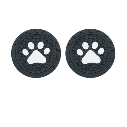 Dog Paw Print Car Cup Holder Coasters