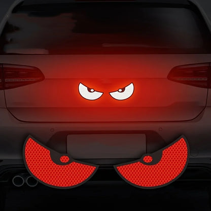 Pegatizas de coche de ojos enojados reflectantes