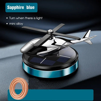 Car Air Freshener Solar Helicopter Decor