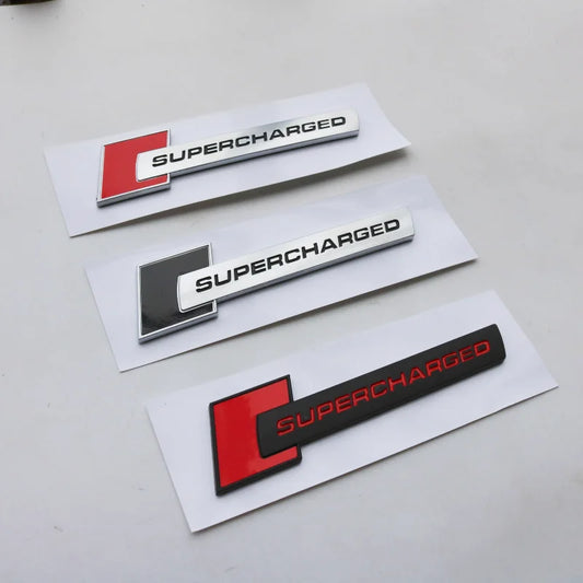 Supercharged Logo Car Rear Trunk 