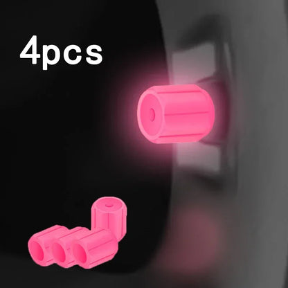 4pcs 6 Colors Luminous Valve Caps 