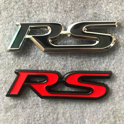 Badge de coffre arrière « RS » en métal 3D