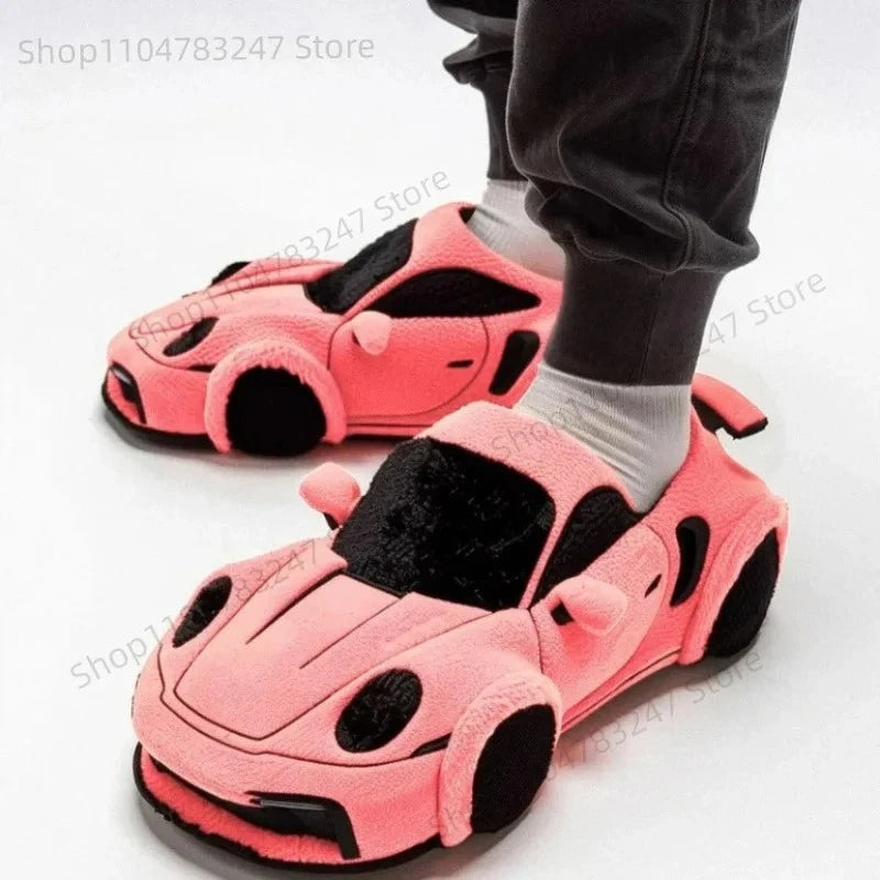 Vehicle Shape Car Plush Slippers 
