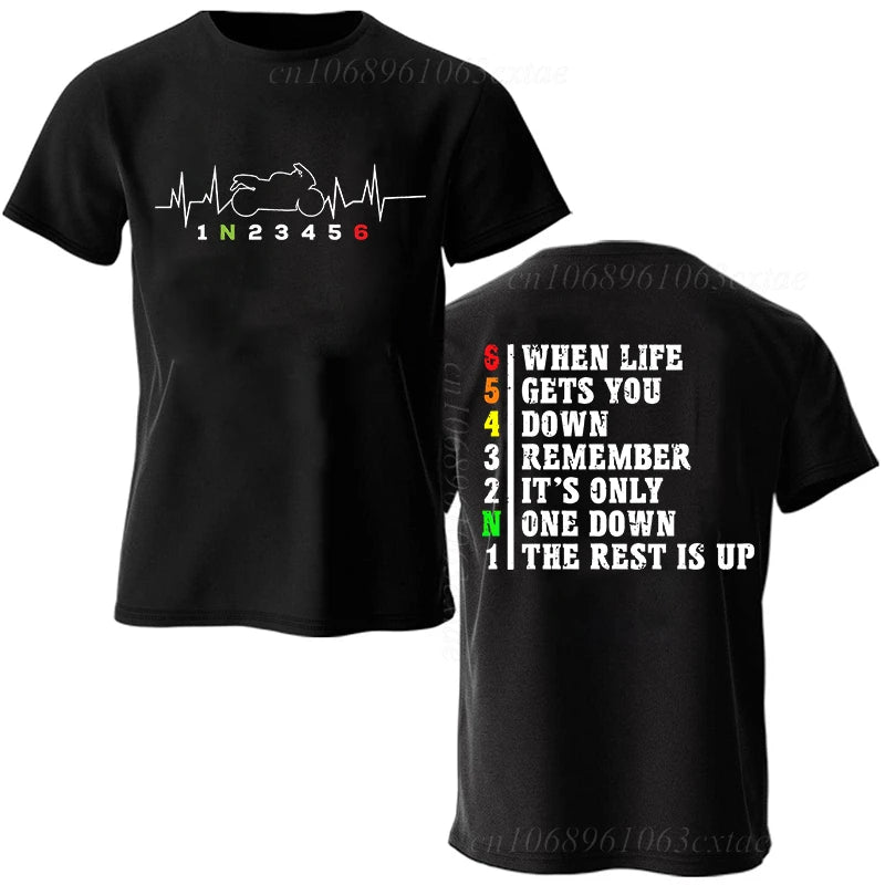 Motorcycle Gear Shift Graphic T-Shirt