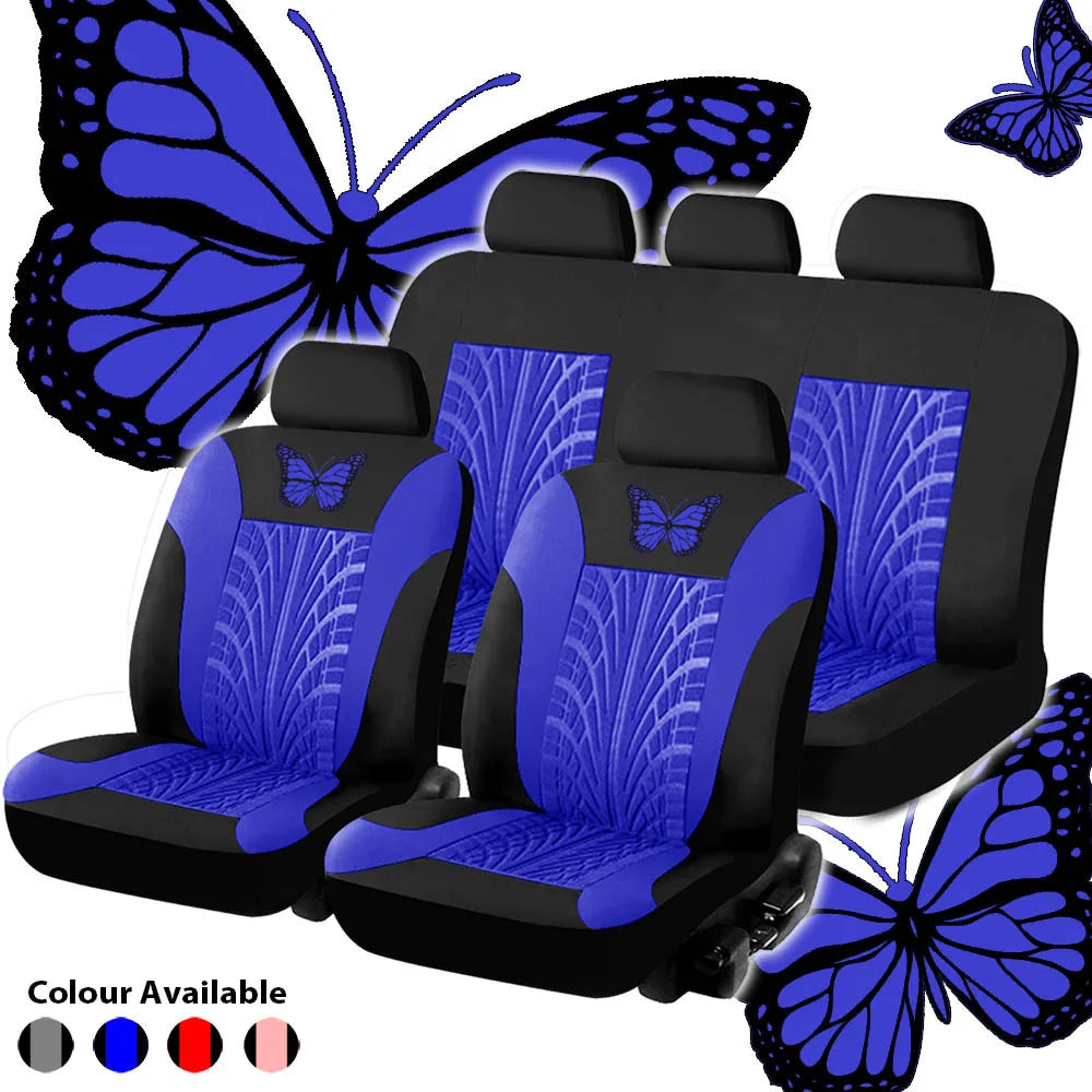 Butterfly Car Seat Cover Full Set 