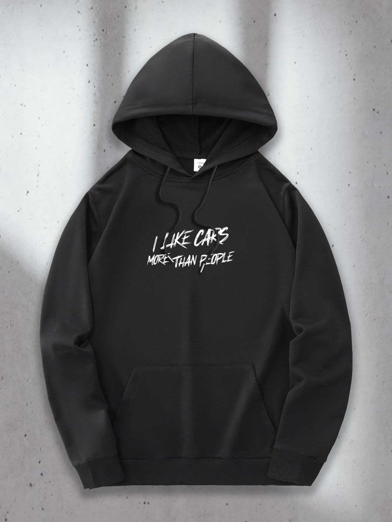 I LIKE CARS" Print Hoodie 