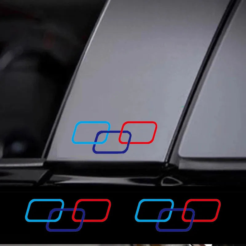 4Pcs M-Colored Stripe Decals 