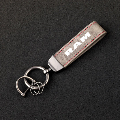 Ram Leather Keychain 