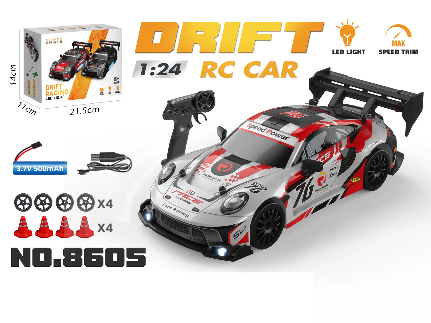 1:24 High-Speed RC Drift Car