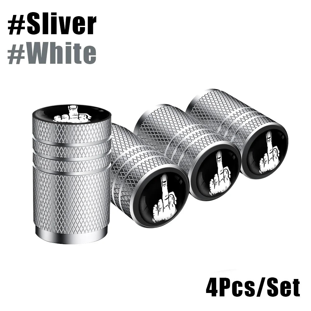 4Pcs/Lot Skull Tire Valve Caps 