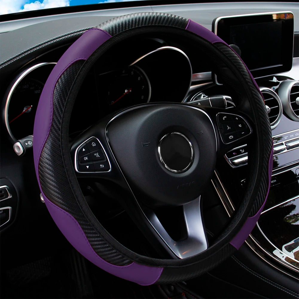 PU Leather Car Steering Wheel Cover Inner Ring 