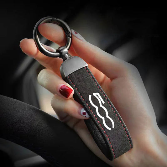 500 Car Leather Keychain 