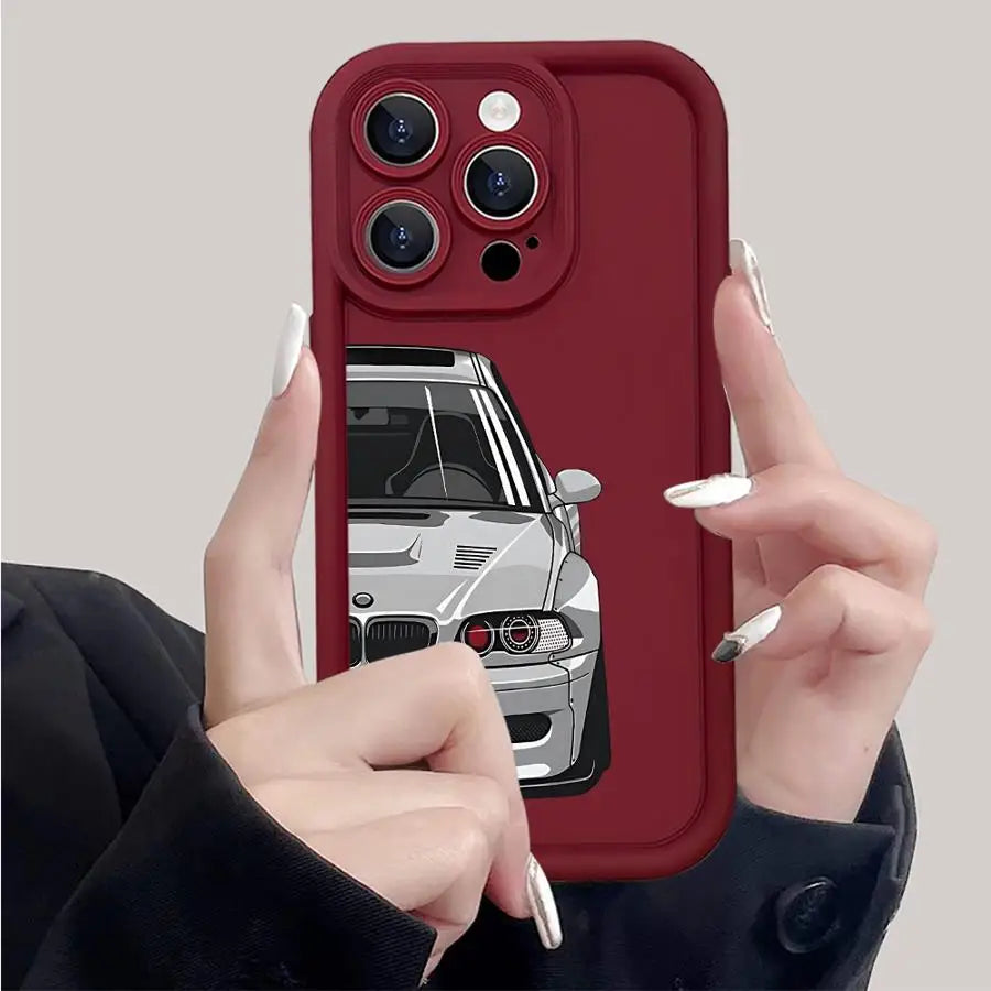 Custodia per iPhone in silicone per auto sportive