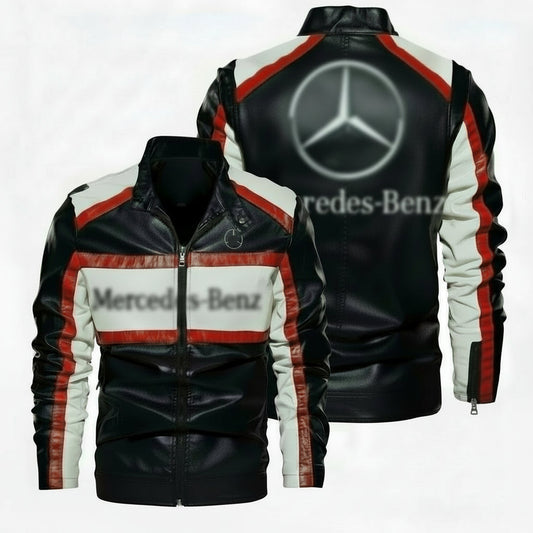 Men's Retro Washed Faux Leather Jacket MB