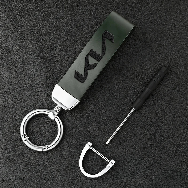 KN Car Leather Keychain