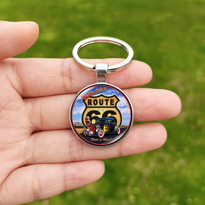 Chaveiro com sinal da Rota 66