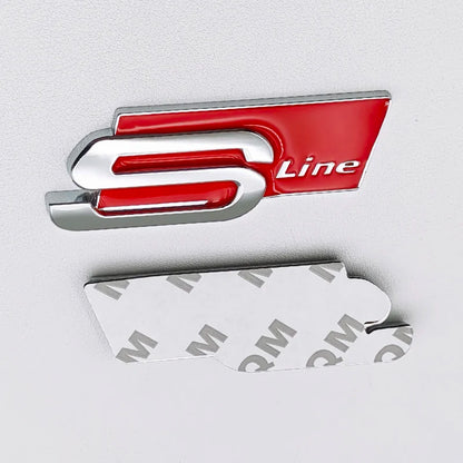 3D Metal S Line Badge Decal 
