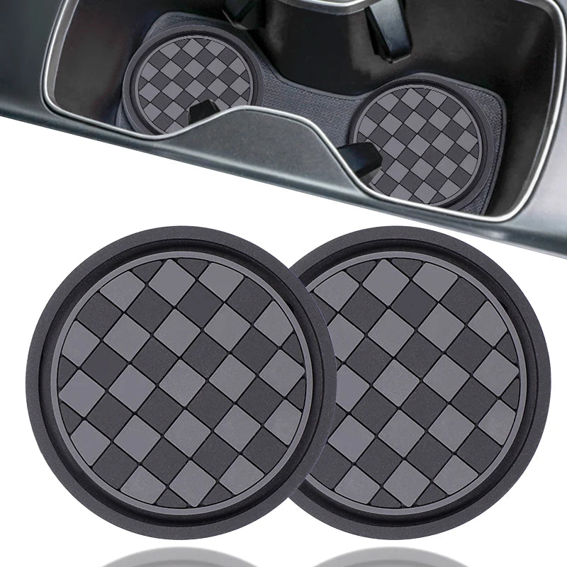 Checkered Cup Holder Coasters