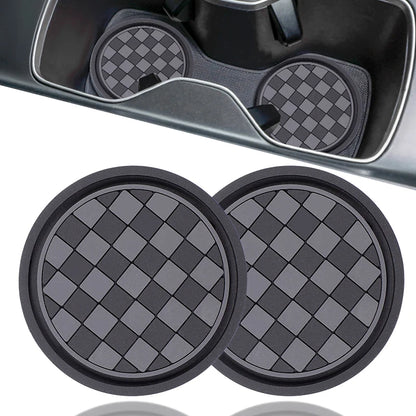 Checkered Cup Holder Coasters