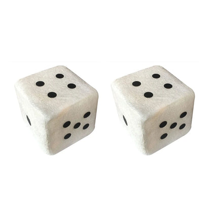 1 Pair Fuzzy Dice Dots Car Decor 