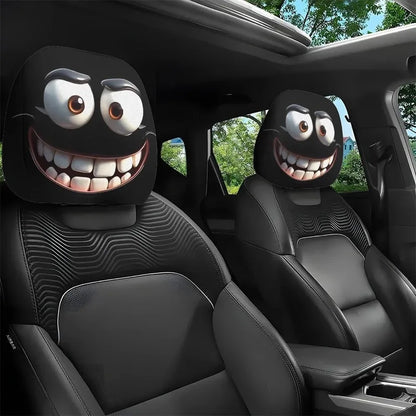2PC Halloween Face Printed Car Pillow 