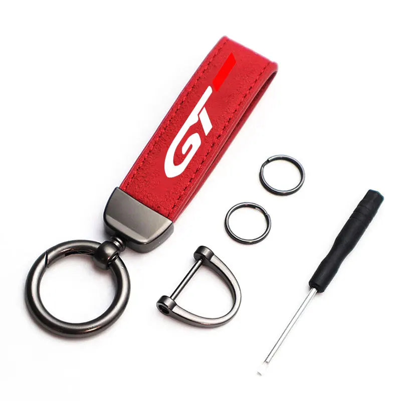 GT Suede Leather Keychain