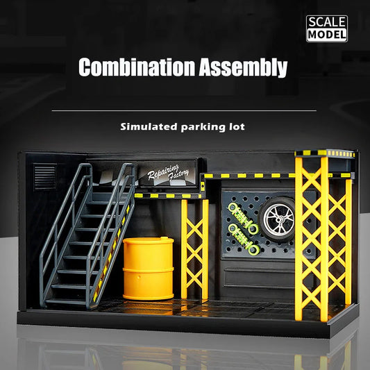 Simulated Parking Lot & Workshop Diorama