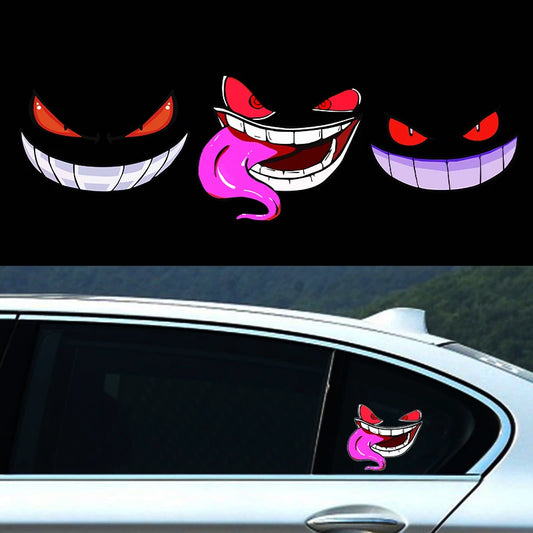 Evil Smirk Car Window Stickers