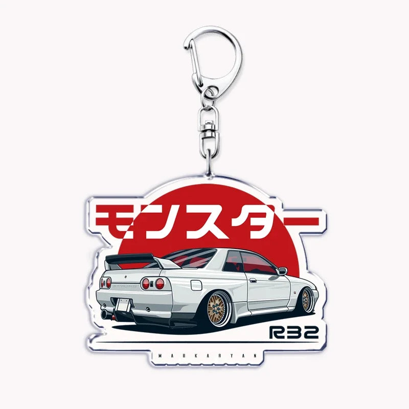 Portachiavi in acrilico per auto iconica JDM