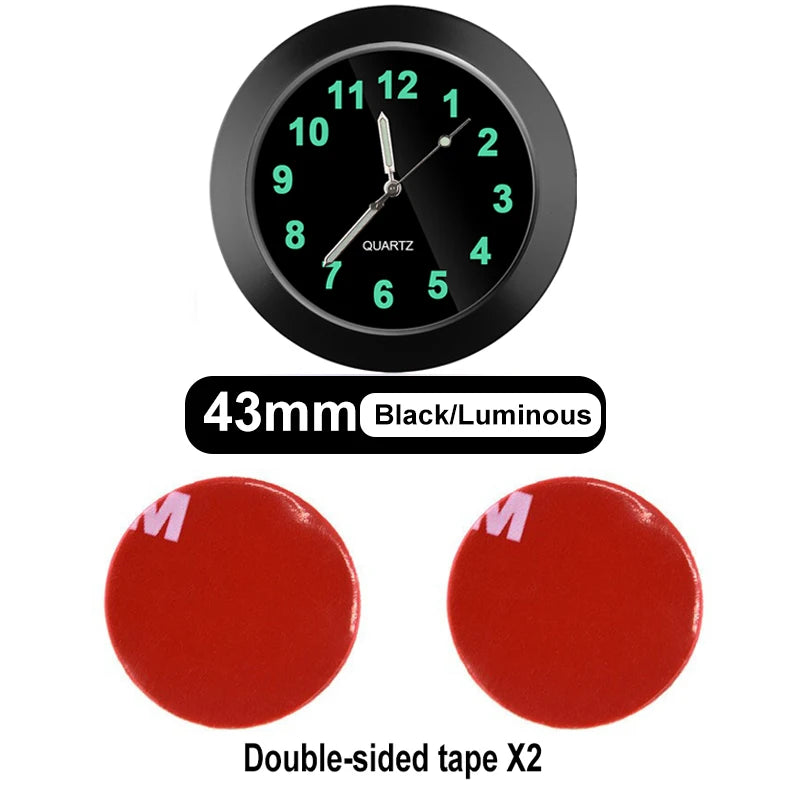 Alloy Luminous Car Clock