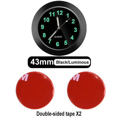 Alloy Luminous Car Clock