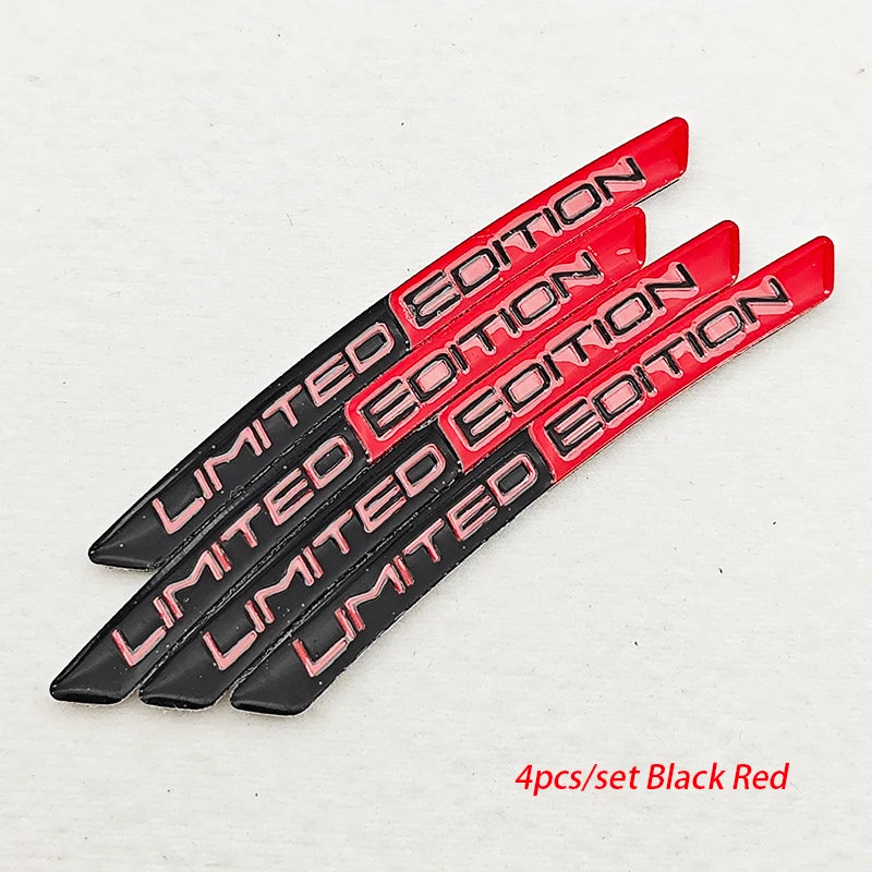 4pcs Aluminium LIMITED EDITION Wheel Stickers