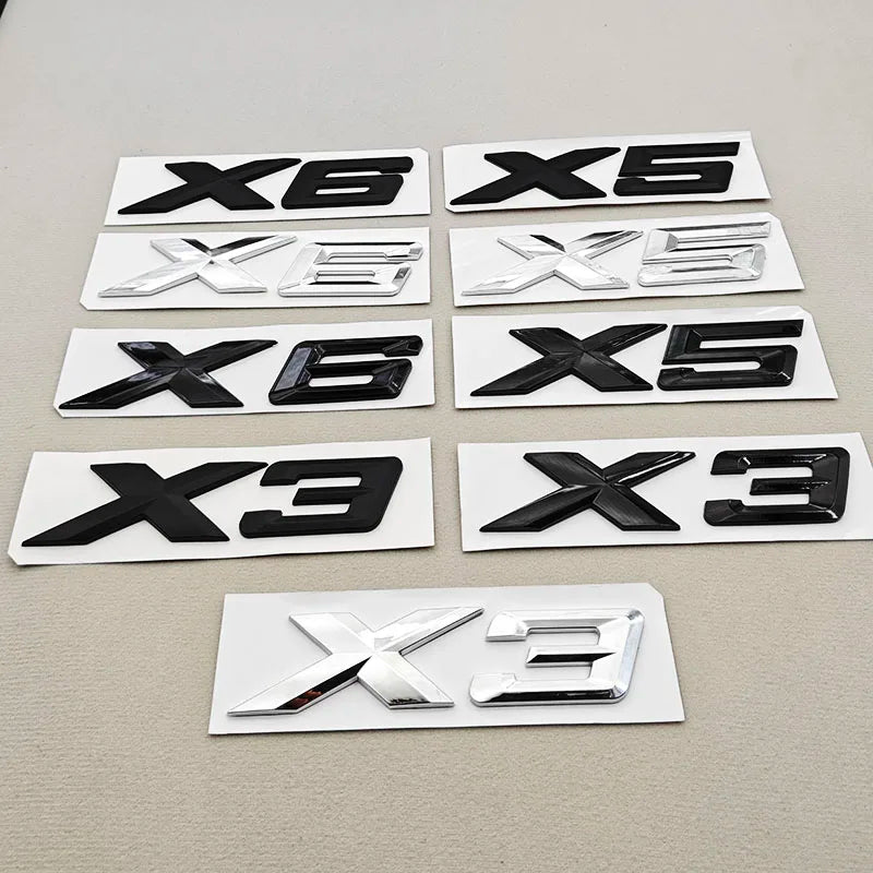 X3 X5 X6 Badge Sticker 