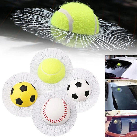 3D Sports Ball Crack Sticker