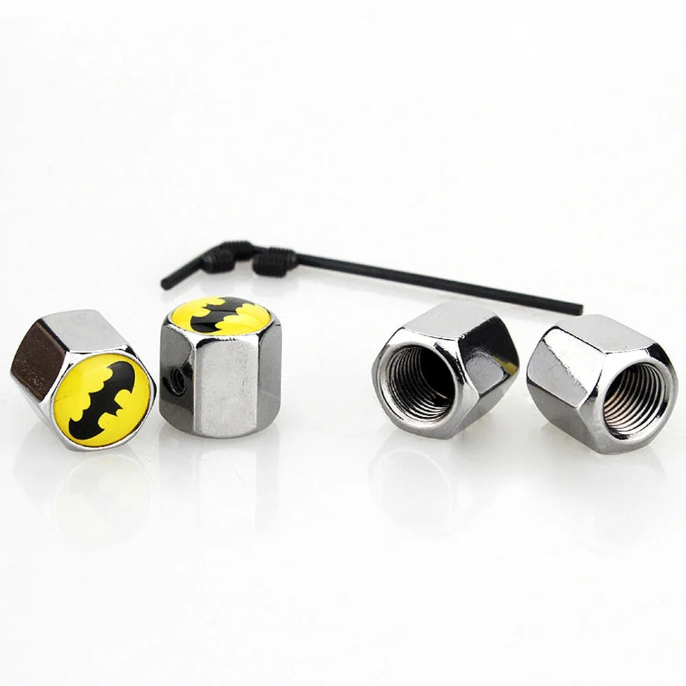 Batman 4Pcs Car Valve Stem Caps