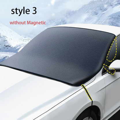 Capa magnética para neve frontal do carro 