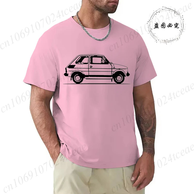 Old Car Print Man Fashion T-Shirt
